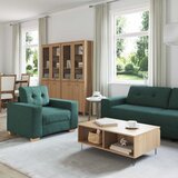 SOFA 3 pcs Tamnozelena 221 x 80 x 80 cm Platnasta tkanina Cijene