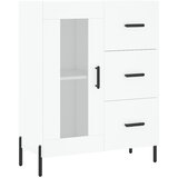  Visoka komoda bijela 69,5x34x180 cm konstruirano drvo Slike