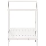  Klupa s krovom bijela 117,5 x 70 x 176,5 cm od masivne borovine | Eponuda.com