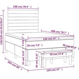Box spring krevet s madracem tamnozeleni 120x200 cm baršunasti | shoptok.hr