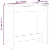  Barski stol boja hrasta 102 x 50 x 103,5 cm konstruirano drvo | shoptok.hr