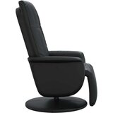 vidaXL Naslonjač od umjetne kože s osloncem za noge crni | shoptok.hr