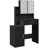  The Living Store Toaletna mizica z omarico črna 80x39x80 cm - Toaletna Mizica, (21496053) | Shoptok.si
