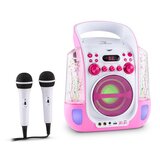 Auna Kara Liquida, karaoke sistem, CD, USB , MP3, fontana, LED, 2 x mikrofon, prenosni | Shoptok.si