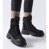 Gemre Black ankle boots with distressed toe Vadnais Cene