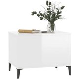  Klubska mizica visok sijaj bela 60x44,5x45 cm inženirski les, (20712781) | Shoptok.si