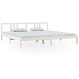 The Living Store Posteljni okvir bel iz trdnega lesa 200x200 cm - Posteljni Okvir, (21525007) | Shoptok.si