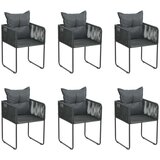  7-dijelni vrtni blagovaonski set crni | shoptok.hr