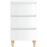  Nočna omarica z nogami 2 kosa visok sijaj bela 40x35x69 cm, (20623999) | Shoptok.si