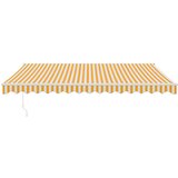  Automatska tenda na uvlačenje žuto-bijela 4 x 3 m | shoptok.hr
