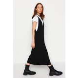 Trendyol Black Maxi Knitwear V-Neck Gilet Dress | Shoptok.si