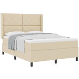 Krevet s opruga kutije s jastukom Krema 200 x 160 cm tkanina | shoptok.hr