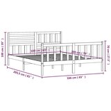  Posteljni okvir bel iz trdnega lesa 160x200 cm, (20648035) | Shoptok.si