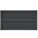  Zidne police 2 kom 75x40 cm crne nehrđajući čelik | shoptok.hr