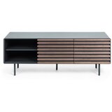 Kave Home Črna TV omarica v orehovem dekorju 162x58x45 cm Kesia – | Shoptok.si