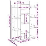 Ormarić za knjige boja dimljenog hrasta 86x25,5x140 cm drveni | shoptok.hr