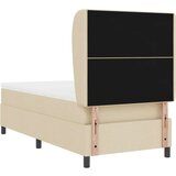 Box Spring postelja z vzmetnico Krem 90x200 cm Izdelani iz blaga, (22052921) | Shoptok.si