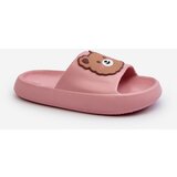 Kesi Children's light slippers with teddy bear, pink, Lindeheta Cene