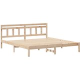  Krevetna konstrukcija Smeđa 200 x 200 cm Čvrsto borovo drvo Bež | Shoptok.si