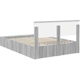  Krevetna konstrukcija s policom Siva Sonoma 140 x 190 cm | shoptok.hr