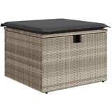 Maison Chic Vrtni stolček - Vrtni stoli z blazino svetlo siv 55x55x37 cm poli ratan JS837, (21877404) | Shoptok.si