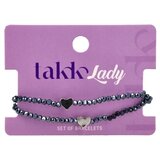 Takk Elif lady, narukvice, srce, crna, 2K Cene