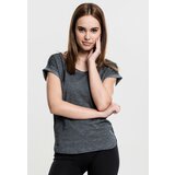 UC Ladies Women's T-shirt with long back in the shape of a spray with dye dark grey Cene