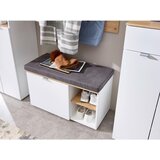XORA garderobna klop siva, bela, hrast artisan | Shoptok.si