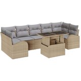 vidaXL set od 8 komada vrtnih sofa s jastučićima bež poli ratan | shoptok.hr