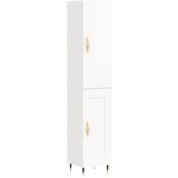 Maison Chic Visoka omara - Komoda - Predalnik visok sijaj bela 34,5x34x180 cm inženirski les, (21720129) | Shoptok.si
