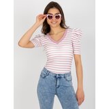 Factory Price Blouse-FN-BZ-4591.06P-white-pink | ePonuda.com
