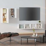  4-dijelni set TV ormarića bijeli od konstruiranog drva | shoptok.hr