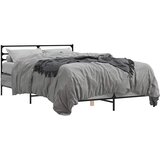  Okvir kreveta boja hrasta 120x200 cm konstruirano drvo i metal Siva 120 x 200 cm | Shoptok.si