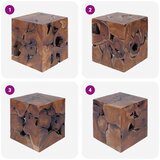  Stolci 2 kom smeđi 40x40x45 cm od masivne tikovine | shoptok.hr