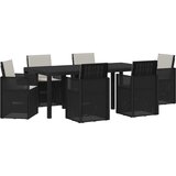  Vrtni set za objed s jastukom 7 pcs Antracit i Svjetlosiva PP | Eponuda.com