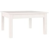 vidaXL Klubska mizica bela 55x55x30 cm trdna borovina | Shoptok.si