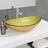 The Living Store Umivalnik kaljeno steklo 54,5x35x15,5 cm zlat - Umivalnik, (21750179) | Shoptok.si