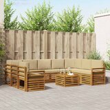  Set vanjskih sofa 10 kom. Prirodna i bež | shoptok.hr