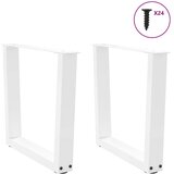  Noge za klub stolić V-oblika 2 kom Bijele 60 x (42-43,3) cm Čelik | Eponuda.com