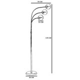 Opviq Podna lampa Badi 3, 170 cm, E27, IP20, Crna | Eponuda.ba