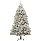 vidaXL Umestno božično drevo Zelena in Bela 240 cm PVC in kovina | Shoptok.si