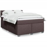Maison Chic Box spring postelja - Vzmetna postelja z vzmetnico temno rjava 140x200 cm blago SL4413, (21902856) | Shoptok.si