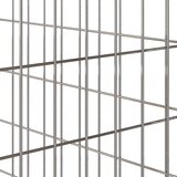 vidaXL Srebrna Kovina 50 x 50 x 50 cm Trda Kovinska vrtna ograja | Shoptok.si