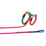 Nobby oprsnica + povodec za muce, mavrična | Shoptok.si