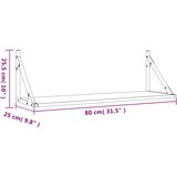  Zidne police 2 kom. Sonoma hrast 80x25x25,5 cm Inženirsko drvo | Eponuda.com