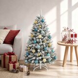  Set božićnih kuglica 88 kom. Tamnoplava, svijetloplava i zlatna | shoptok.hr