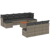  11-dijelni set vrtnih sofa od poliratana s jastucima sivi | shoptok.hr