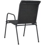  Vrtni stoli 4 kosi jeklo in tekstil črne barve, (20659712) | Shoptok.si