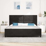 vidaXL Crni Baršunasti Krevet s Okvirom 200x200 cm | shoptok.hr