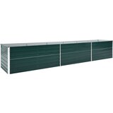 vidaXL Visoka greda pocinkano jeklo 480x80x77 cm zelena | Shoptok.si